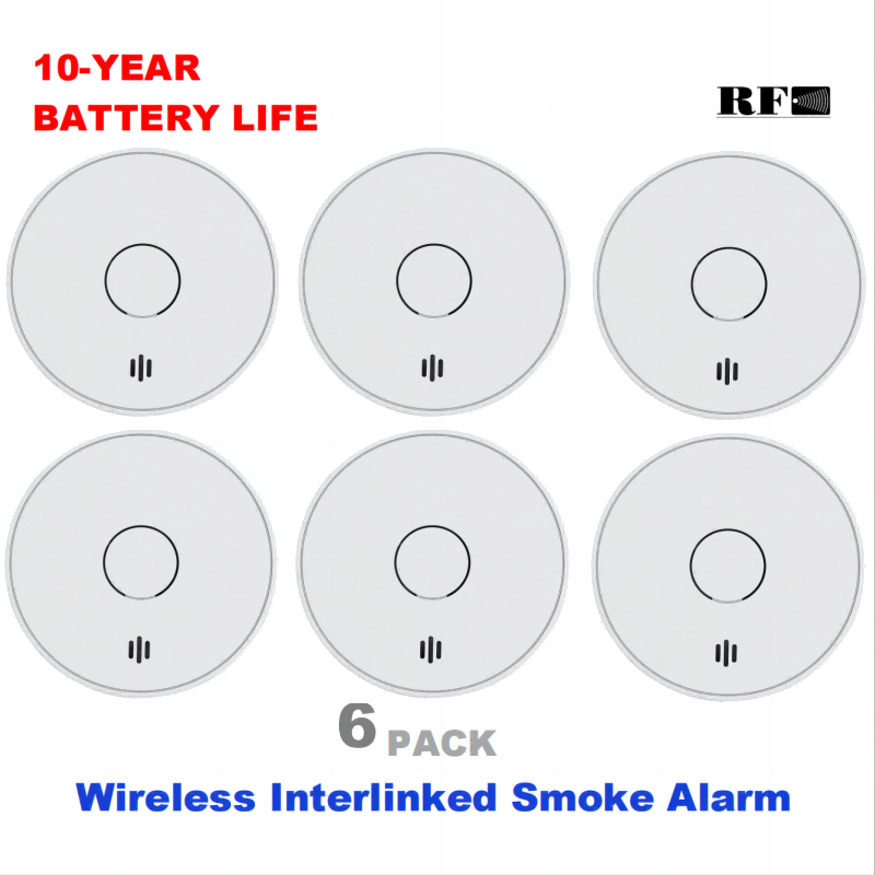 Smoke Alarm 10 Year Battery - Wireless Interlinked Smoke Alarm 10 Years