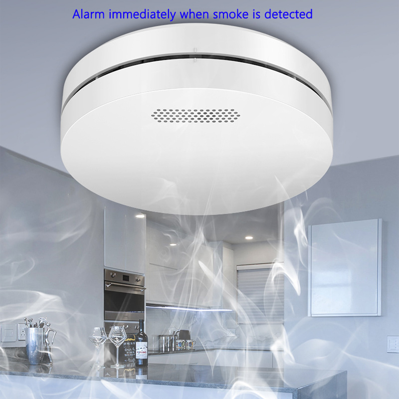Smart Smoke Detector Wifi - Tuya WiFi Detection Audible and Visual