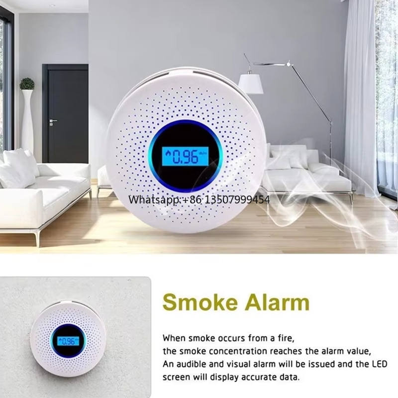Carbon Monoxide Detector Combo - 2 in 1 LCD Display Carbon