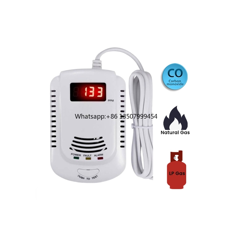 Carbon Monoxide Detector Combo - Plug in Natural Gas Detector and
