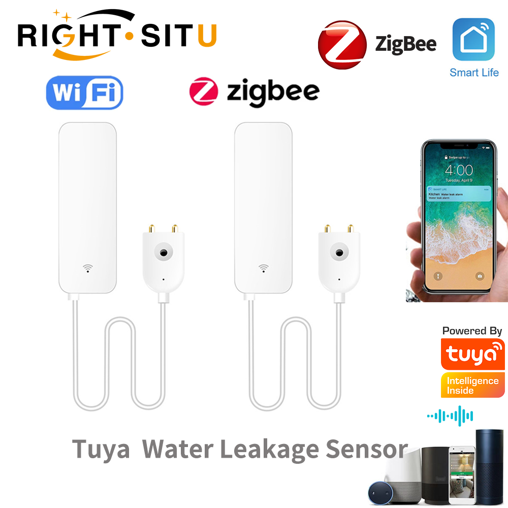 Water Leak Detector Wifi Alarm - Tuya WiFi Water Leak Sensor, Water