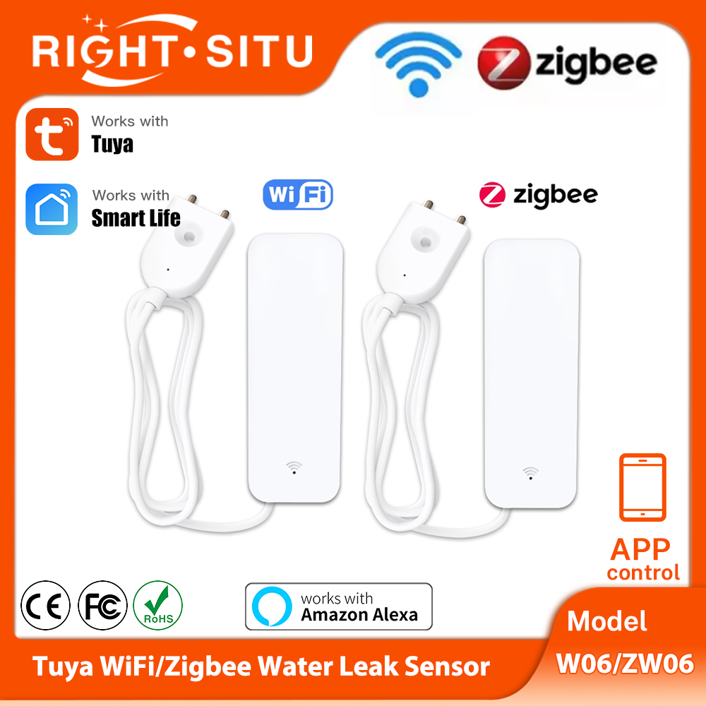 Water Leak Detector Wifi Alarm - Tuya WiFi Zigbee Water Sensor Smart