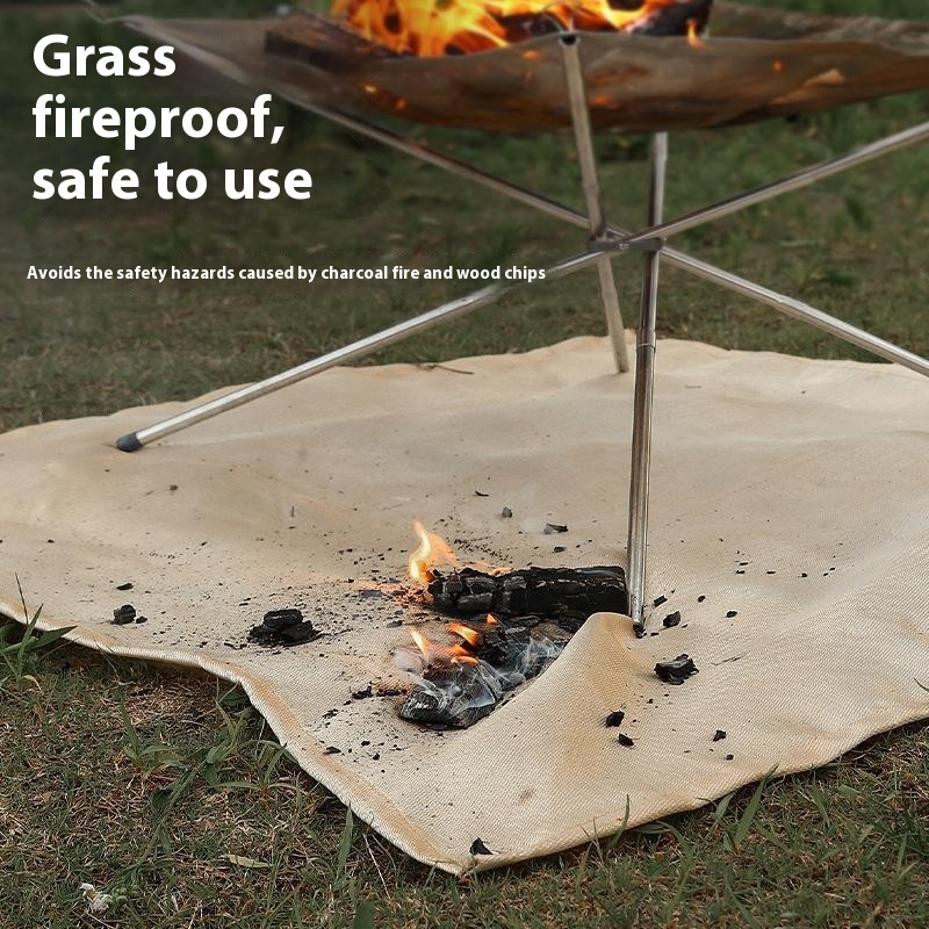 Fire Blanket Fiberglass - Outdoor Camping Fireproof Cloth Picnic Barbecue