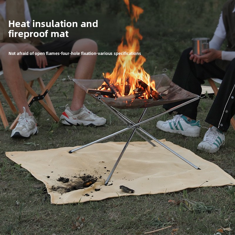 Fire Blanket Fiberglass - Outdoor Camping Fireproof Cloth Picnic Barbecue
