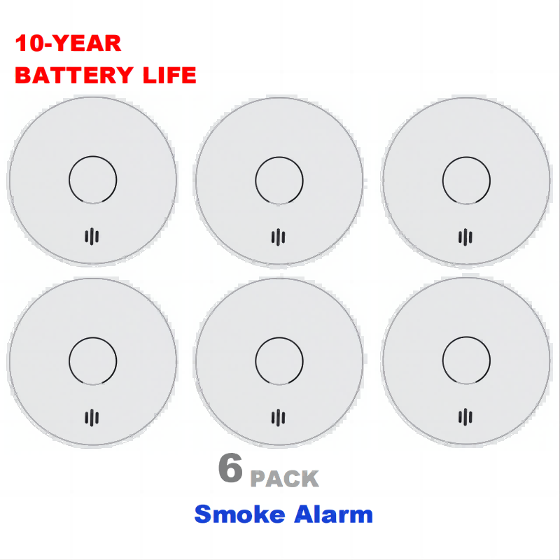 Smoke Alarm 10 Year Battery - V-Come Standalone Smoke Alarms for Home,