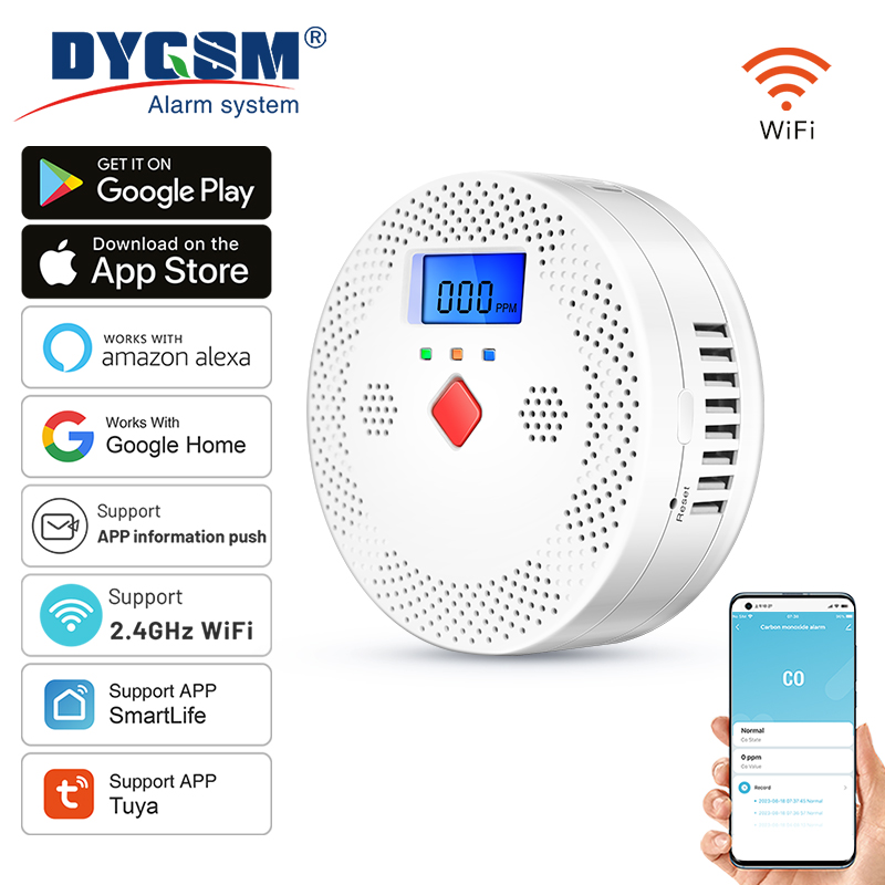 Carbon Monoxide Detector Combo - Tuya WiFi Smart Carbon Monoxide Detector