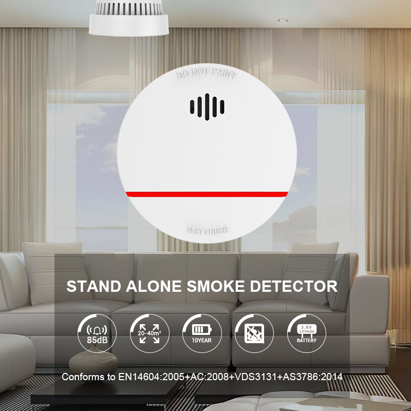 Smoke Alarm 10 Year Battery - CPvan Smoke Detector Sensor Fire Alarm