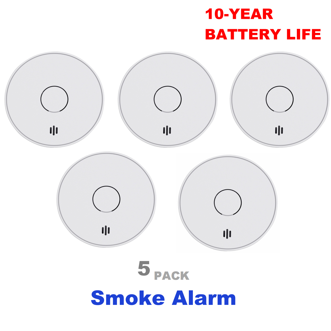 Smoke Alarm 10 Year Battery - Smoke Alarm for Home, 10-Year Battery