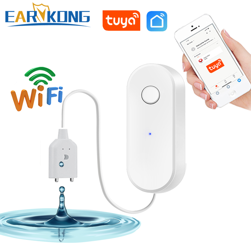 Water Leak Detector Wifi Alarm - EARYKONG Tuya WiFi Water Leakage Sensor