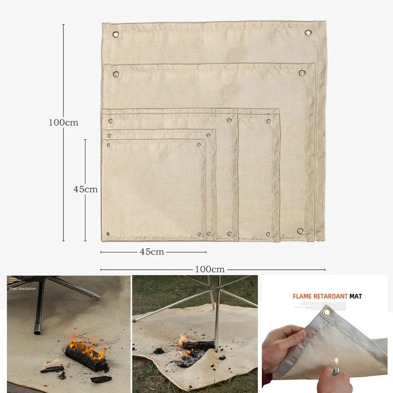 Fire Blanket Fiberglass - 30*30CM New Outdoor Camping Fireproof Cloth