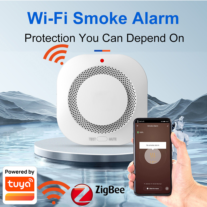 Tuya WiFi Zigbee Smoke Alarm – - Smart Smoke Detector Wifi 评论和价格