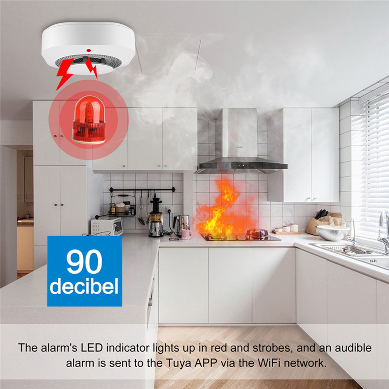 Tuya WiFi Smoke Detector Senso - Smart Smoke Detector Wifi 评论和价格