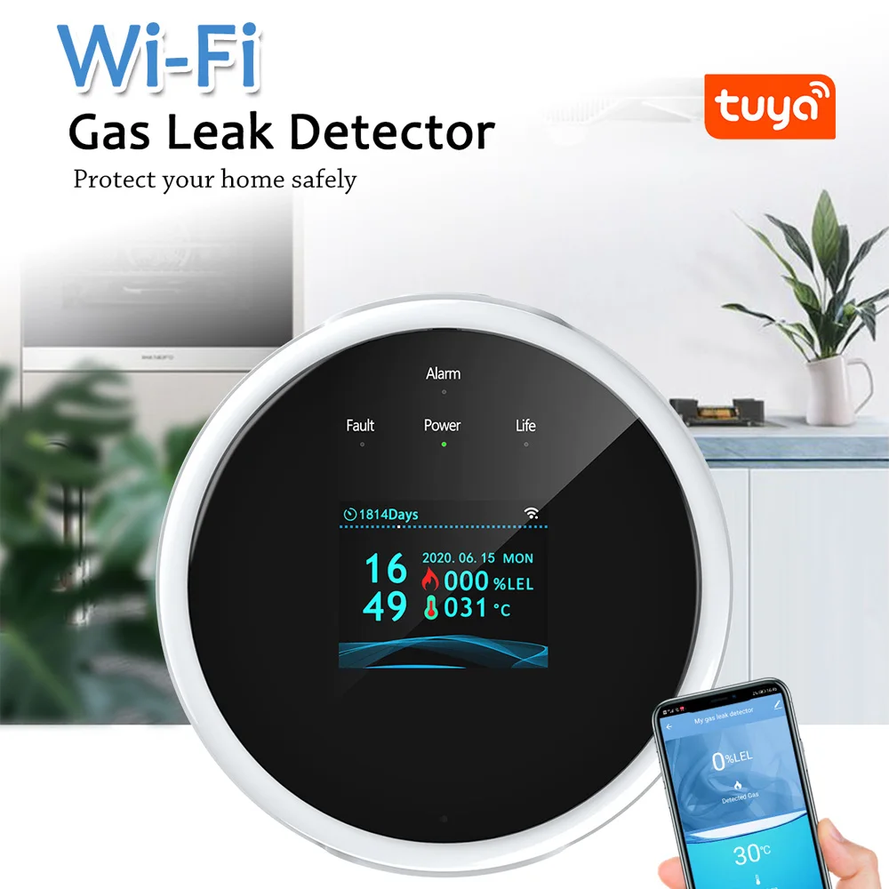 Tuya WiFi Smart Gas Alarm Home - Smart Gas Leak Detector Lpg 评论和价格