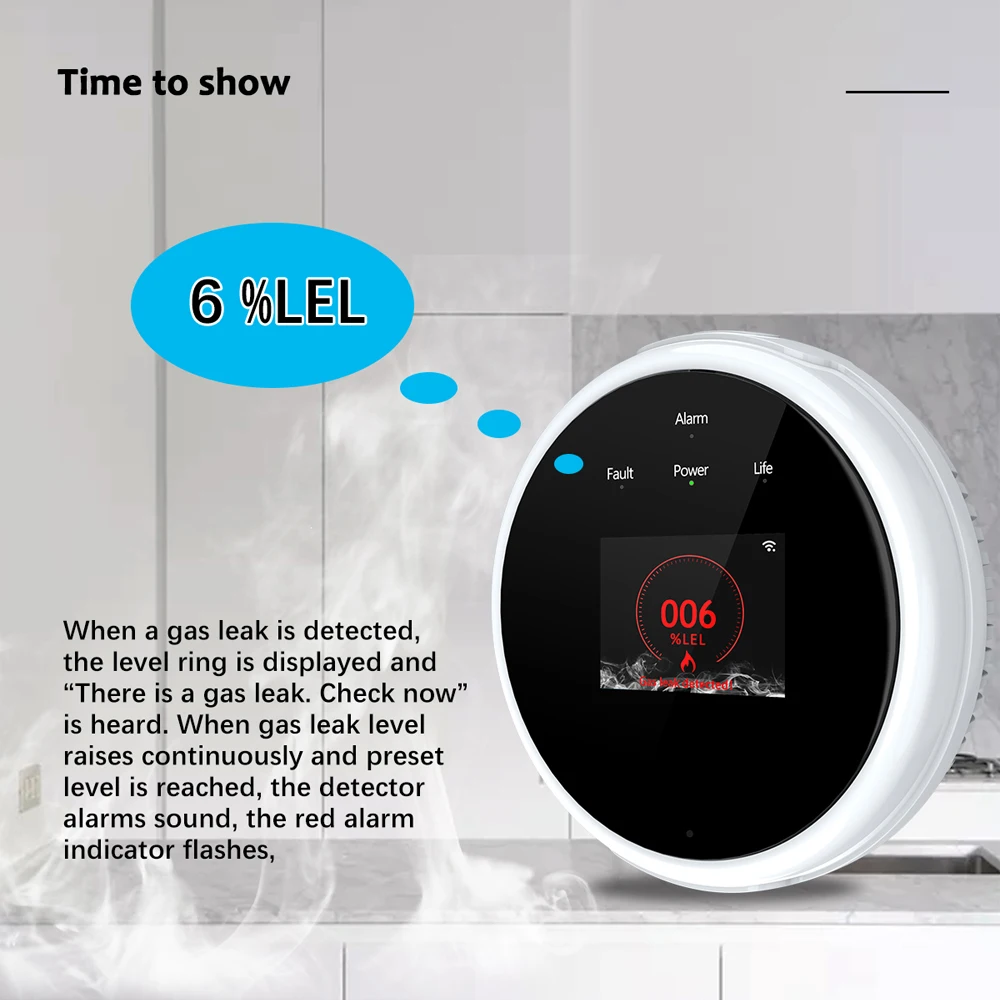 Tuya WiFi Smart Gas Alarm Home - Smart Gas Leak Detector Lpg 评论和价格