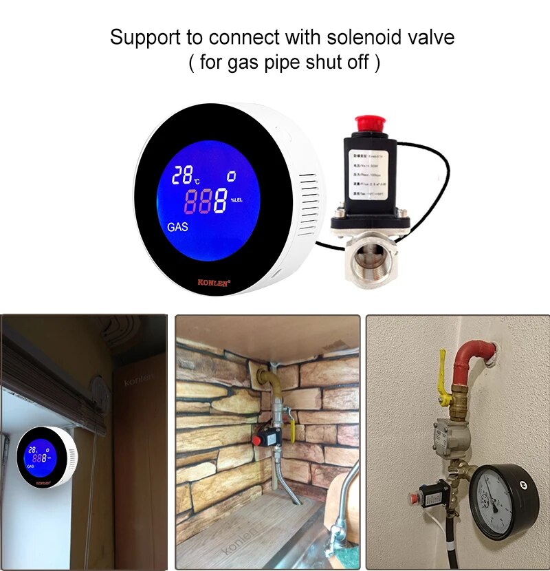 Tuya WIFI Natural LPG Gas Leak - Smart Gas Leak Detector Lpg 评论和价格