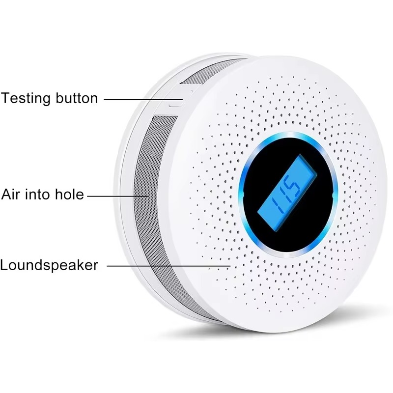 2 in 1 LCD Display Carbon Mono - Carbon Monoxide Detector Combo 评论和价格