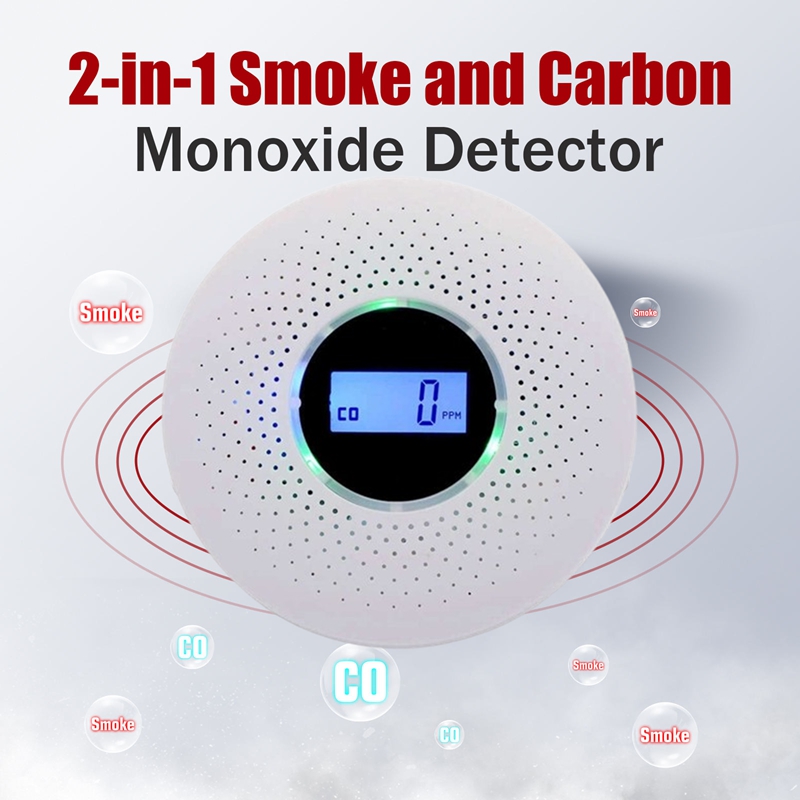 2 in 1 LCD Display Carbon Mono - Carbon Monoxide Detector Combo 评论和价格