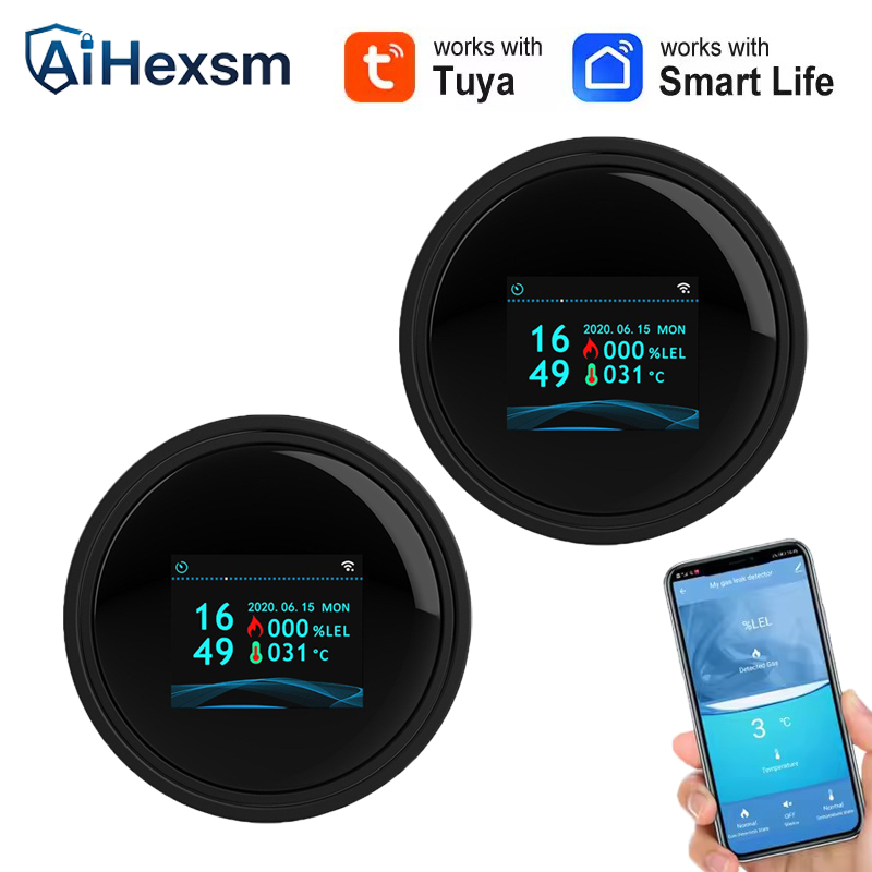 Tuya Wifi Leak With Temperatur - Smart Gas Leak Detector Lpg 评论和价格
