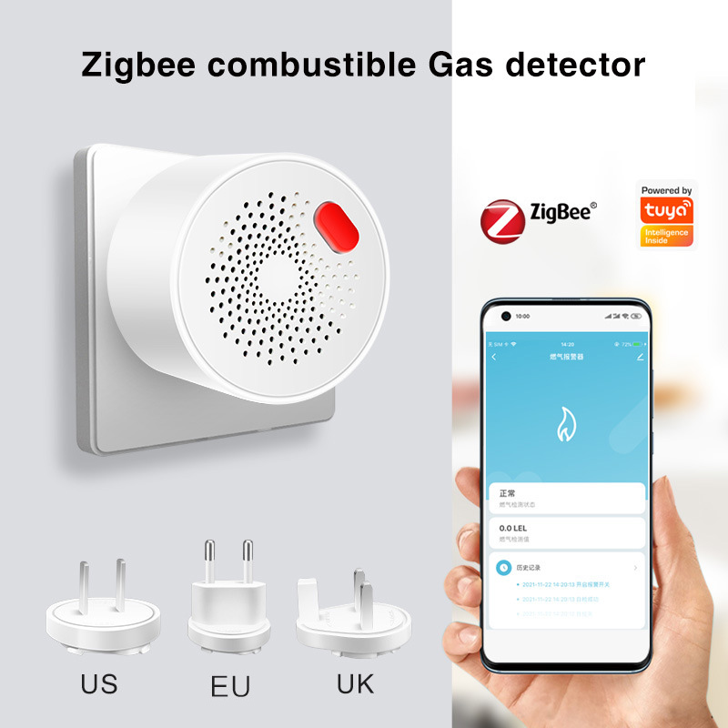 UK EU US Tuya Smart Zigbee Gas - Smart Gas Leak Detector Lpg 评论和价格