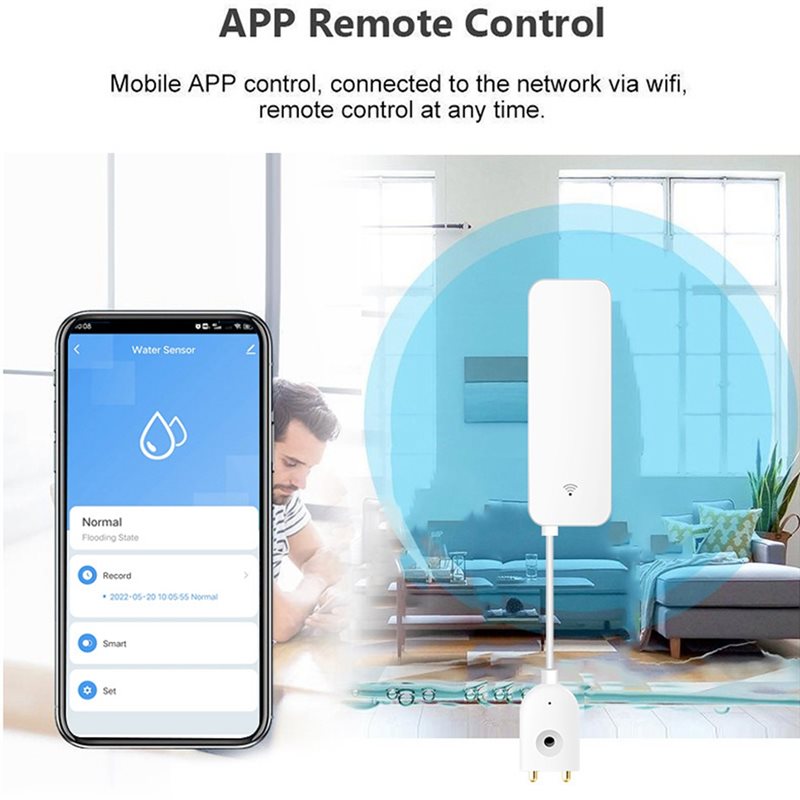DTEN-Tuya WIFI Smart Water Lea - Water Leak Detector Wifi Alarm 评论和价格