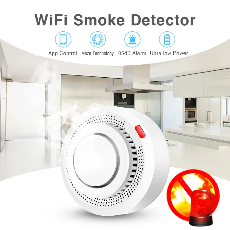 Tuya Smart WiFi Smoke Sensor F - Smart Smoke Detector Wifi 评论和价格