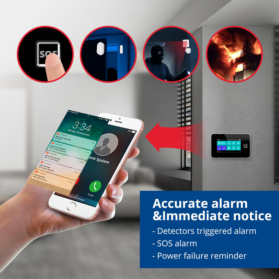KERUI G60B WIFI GSM Alarm Syst - Smart Smoke Detector Wifi 评论和价格