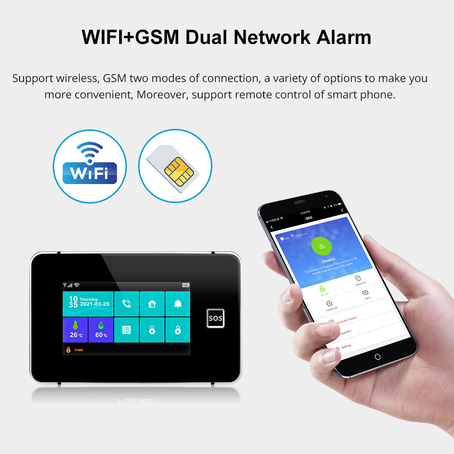 KERUI G60B WIFI GSM Alarm Syst - Smart Smoke Detector Wifi 评论和价格