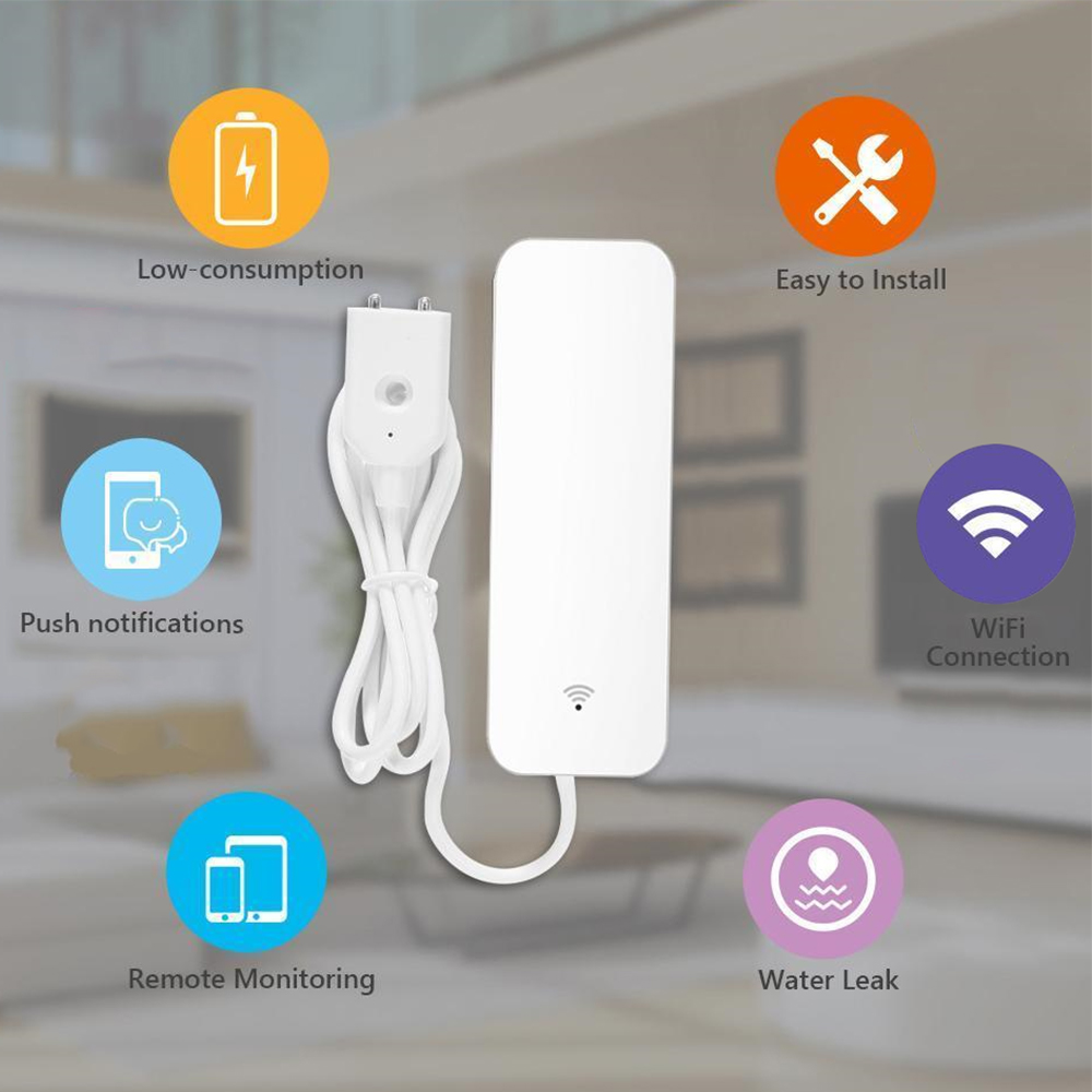 Tuya WiFi Water Leak Sensor, W - Water Leak Detector Wifi Alarm 评论和价格