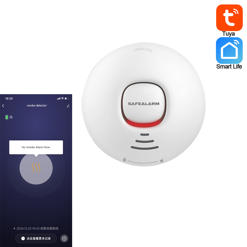 1Pcs Fire Alarm Smoke Detector - Smart Smoke Detector Wifi 评论和价格