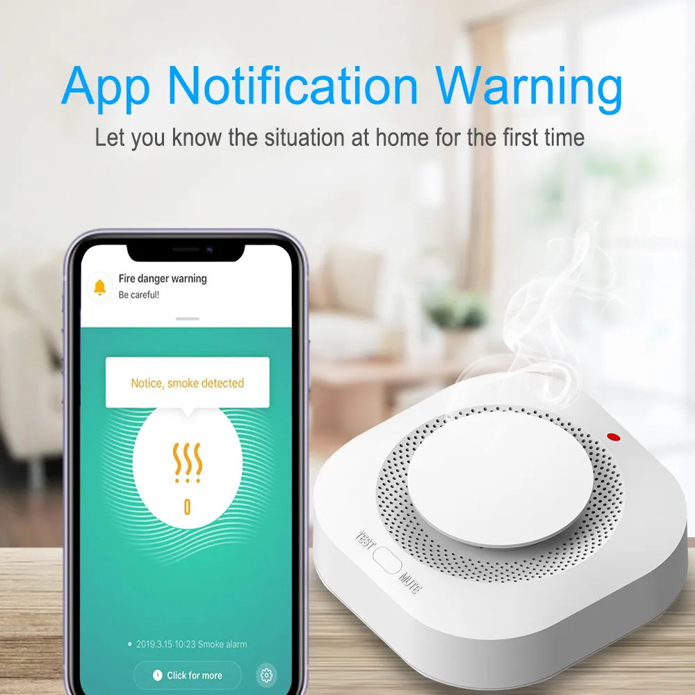 Tuya Zigbee WiFi Smart Smoke D - Smart Smoke Detector Wifi 评论和价格