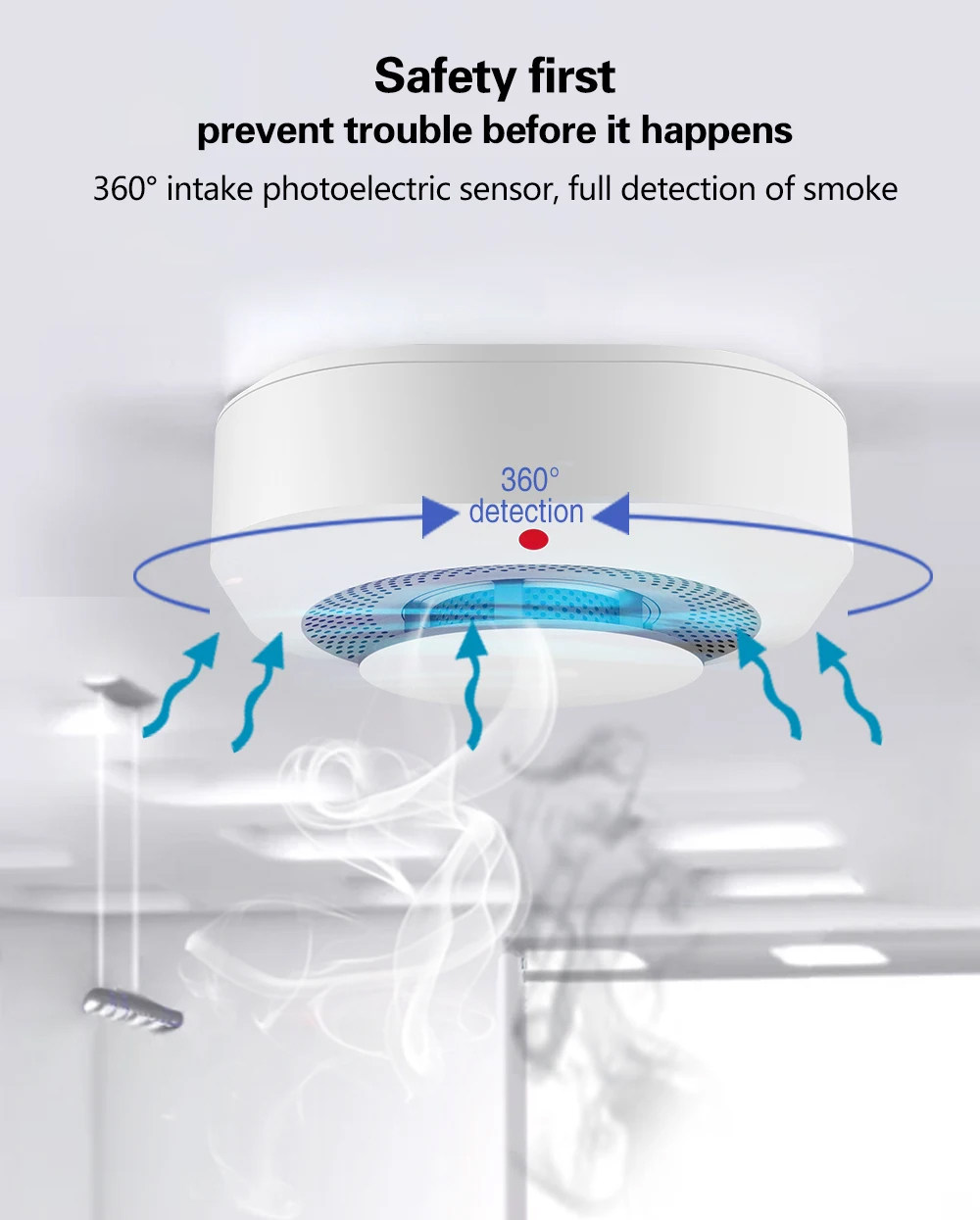 Tuya Zigbee WiFi Smart Smoke D - Smart Smoke Detector Wifi 评论和价格