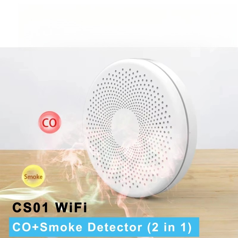 New 2-in-1 WiFi Smart Company  - Smart Smoke Detector Wifi 评论和价格