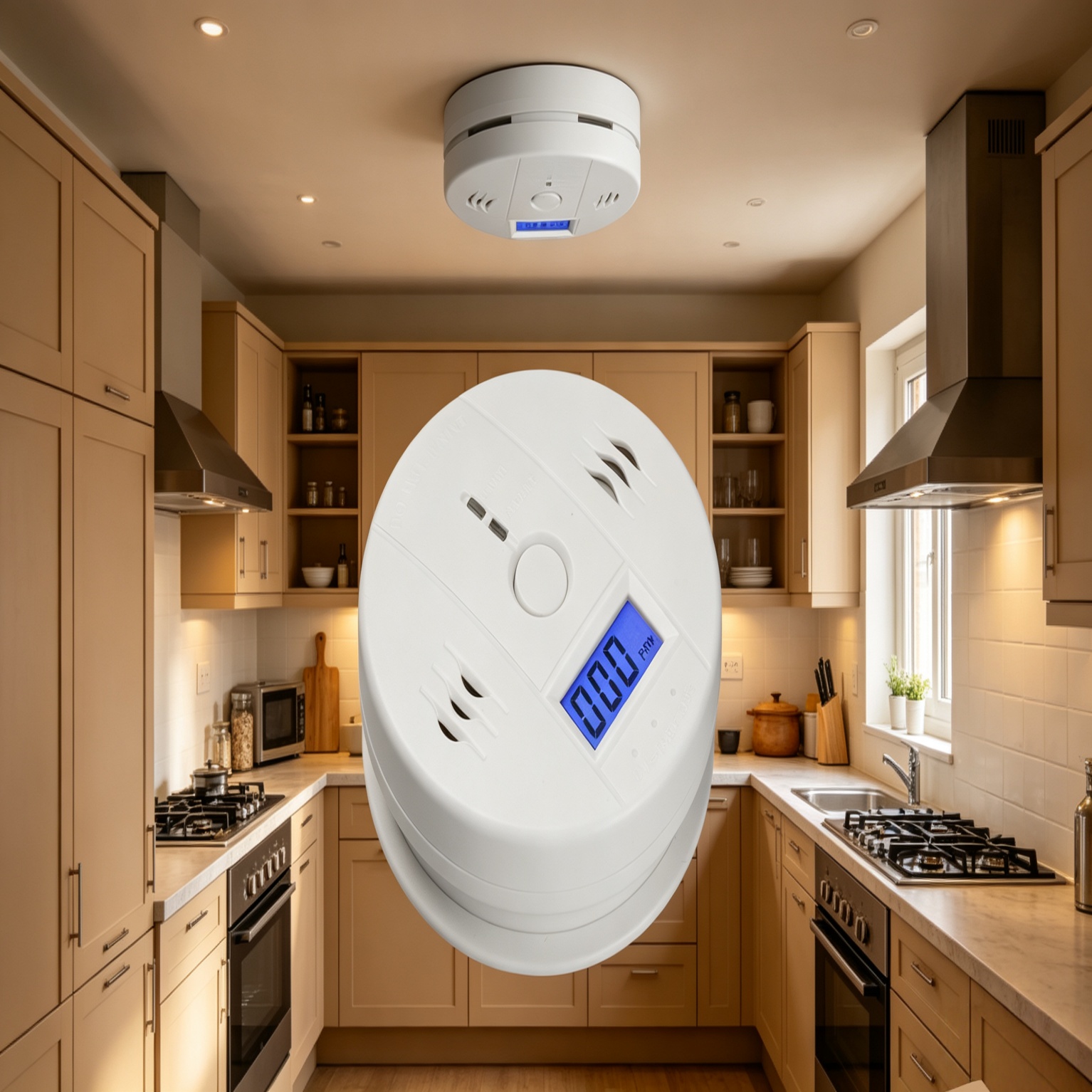 Wall-Mounted Carbon Monoxide A - Carbon Monoxide Detector Combo 评论和价格