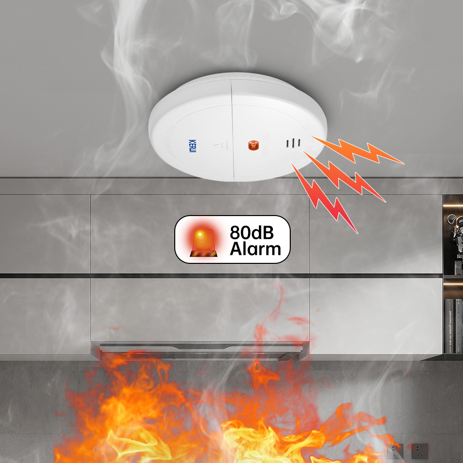 KERUI 5/10pcs 433MHZ Wireless  - Smart Smoke Detector Wifi 评论和价格