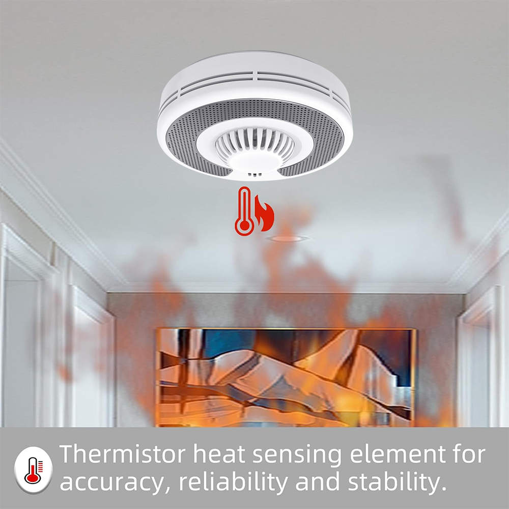 Wireless Interlinked(433MHz)+T - Smoke Alarm 10 Year Battery 评论和价格