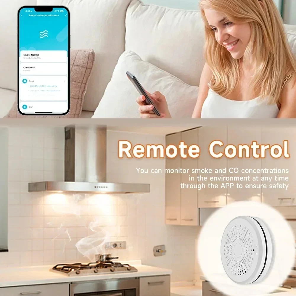 ZigBee 2-in-1 Smart Smoke & Ca - Zigbee Smoke Sensor Tuya 评论和价格