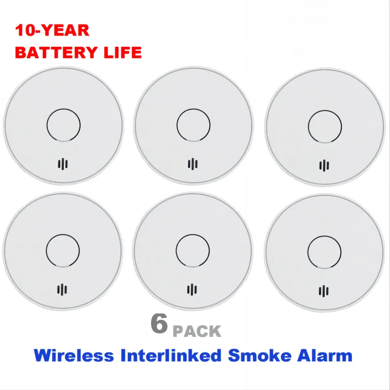 Wireless Interlinked Smoke Ala - Smoke Alarm 10 Year Battery 评论和价格