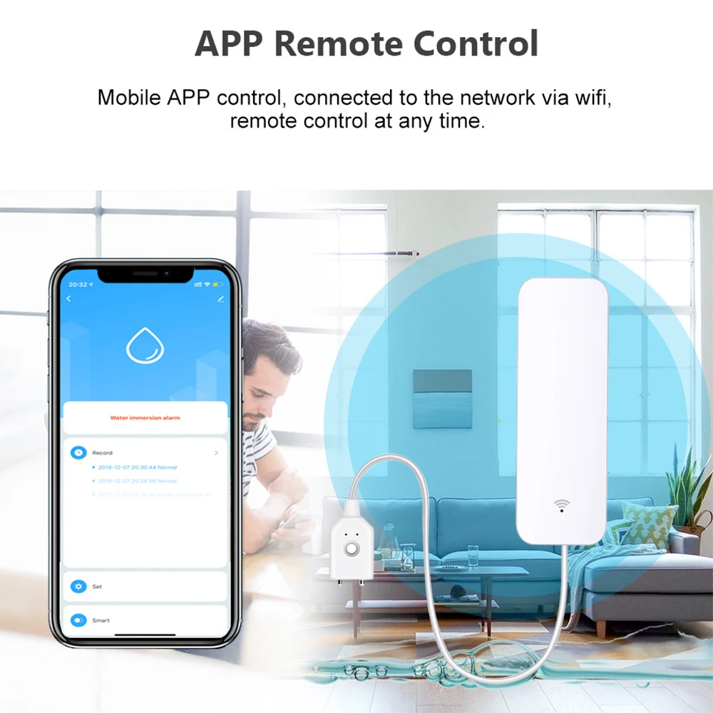 Tuya WiFi Zigbee Water Sensor  - Water Leak Detector Wifi Alarm 评论和价格