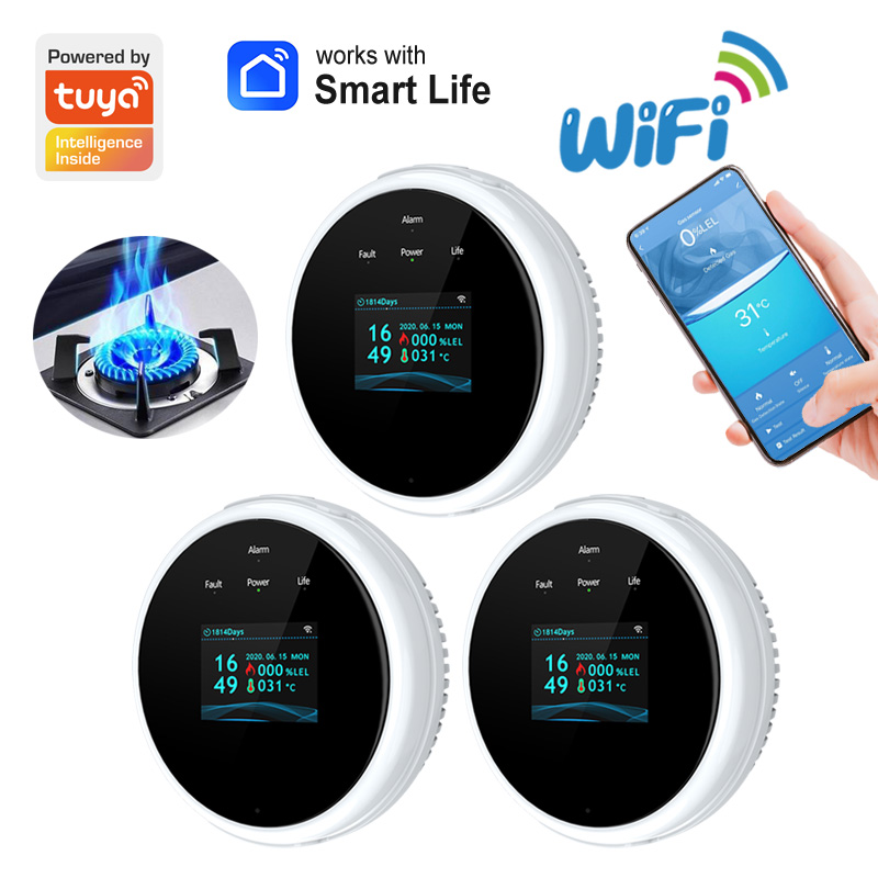 Tuya WiFi Gas Detector Home LP - Smart Gas Leak Detector Lpg 评论和价格