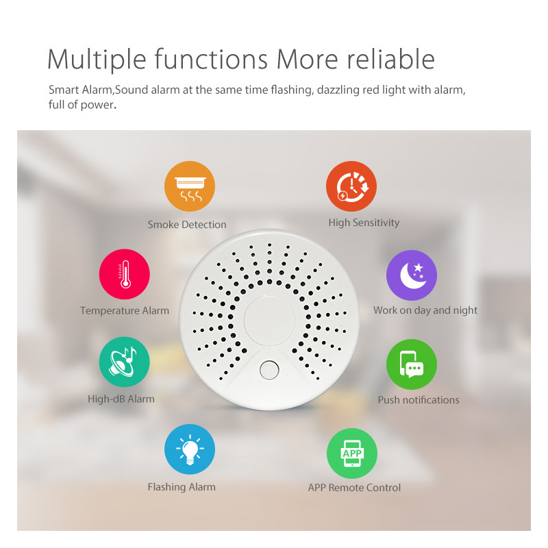 Tuya WiFi Smart Home Smoke Det - Smart Smoke Detector Wifi 评论和价格