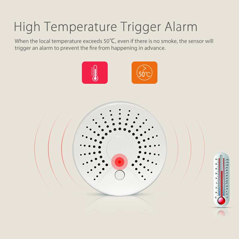 Tuya WiFi Smart Home Smoke Det - Smart Smoke Detector Wifi 评论和价格