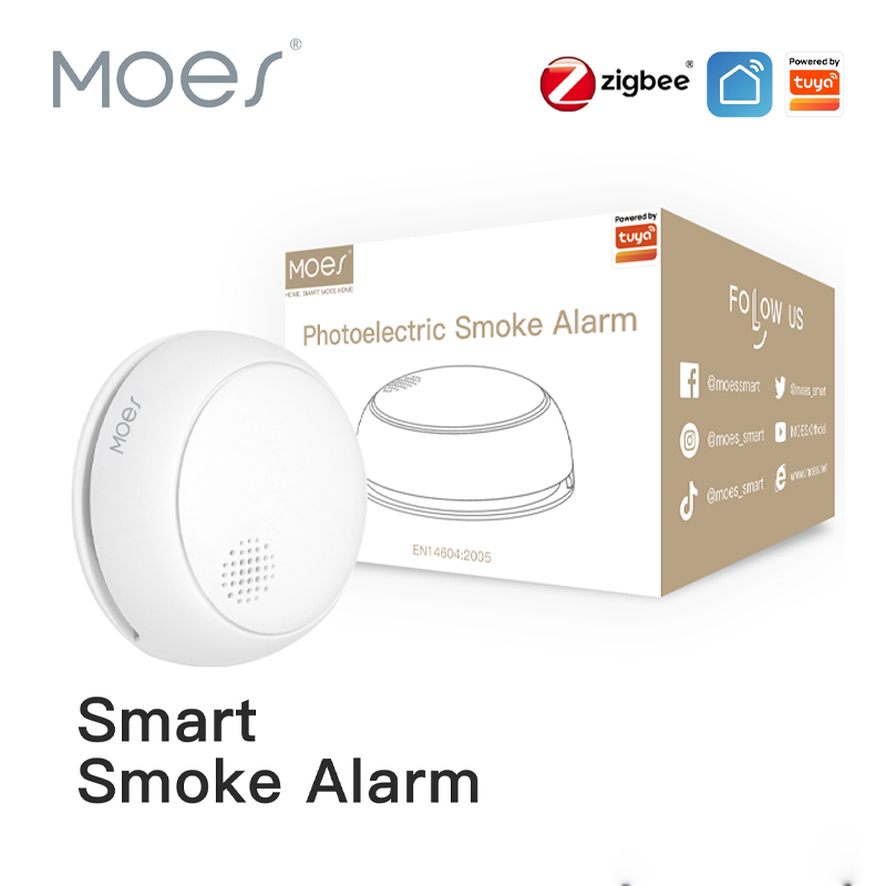 MOES ZigBee Smart Wireless Smo - Zigbee Smoke Sensor Tuya 评论和价格