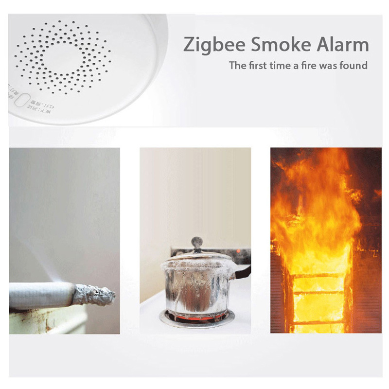 Zigbee Smoke Detector New Wire - Zigbee Smoke Sensor Tuya 评论和价格