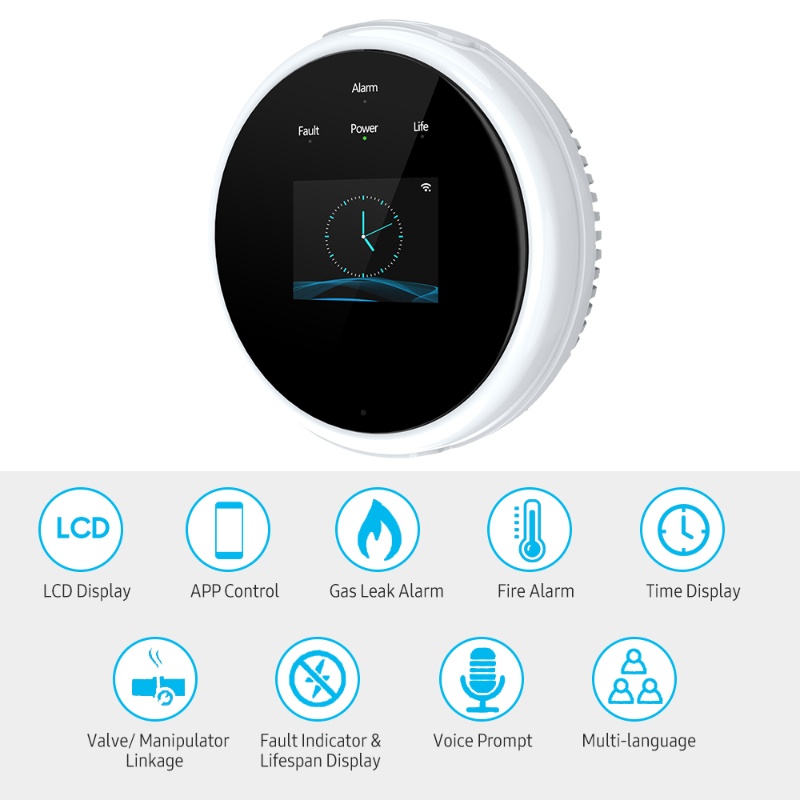 Wifi Gas Leak Detector And Fir - Smart Gas Leak Detector Lpg 评论和价格