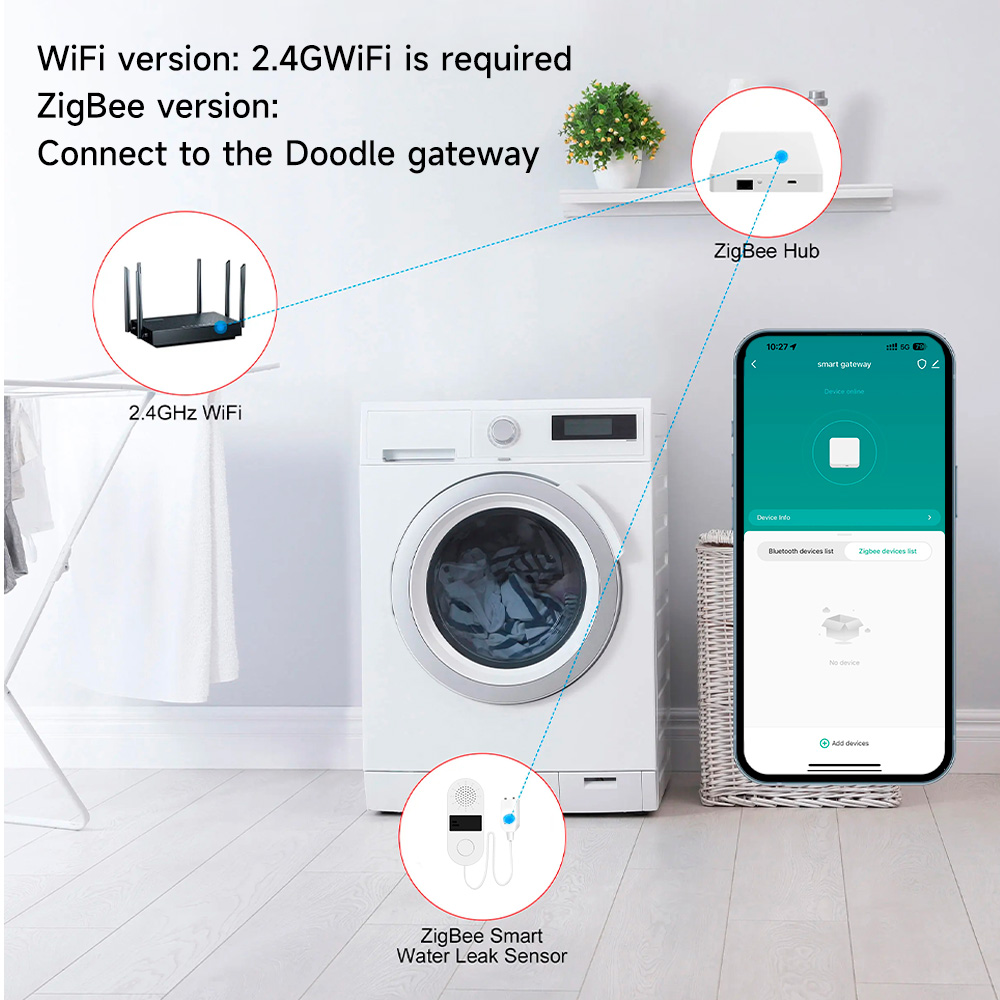 Tuya Wifi Water Leak Detector  - Water Leak Detector Wifi Alarm 评论和价格