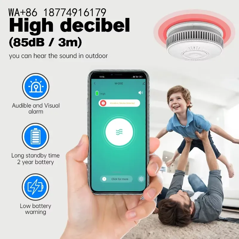 wmwmnu Factory Supply 85Db Dc  - Smart Smoke Detector Wifi 评论和价格