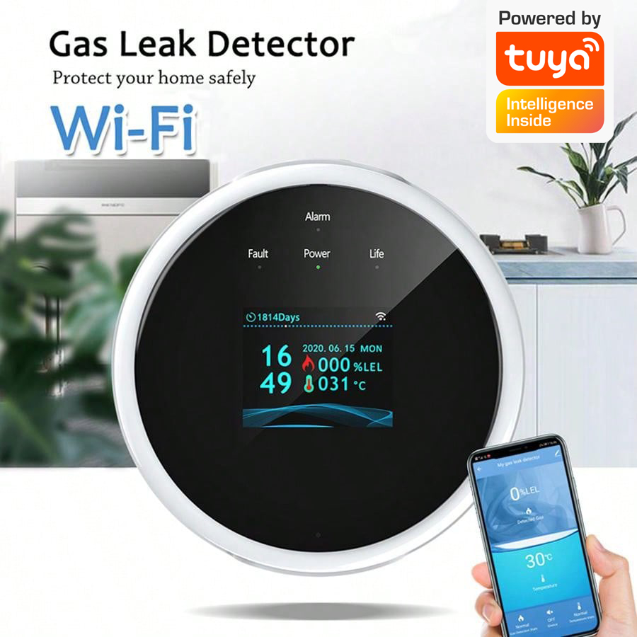 2.4G WiFi Gas Alarm Sensor Com - Water Leak Detector Wifi Alarm 评论和价格