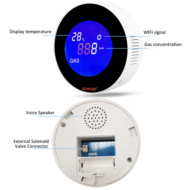 WIFI Tuya Natural LPG Gas Leak - Smart Gas Leak Detector Lpg 评论和价格