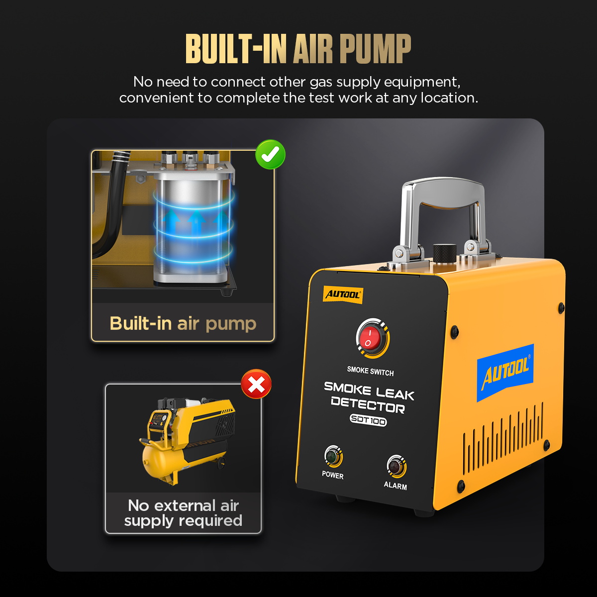 AUTOOL SDT100 Car Smoke Machin - Smoke Alarm Escape Light 评论和价格