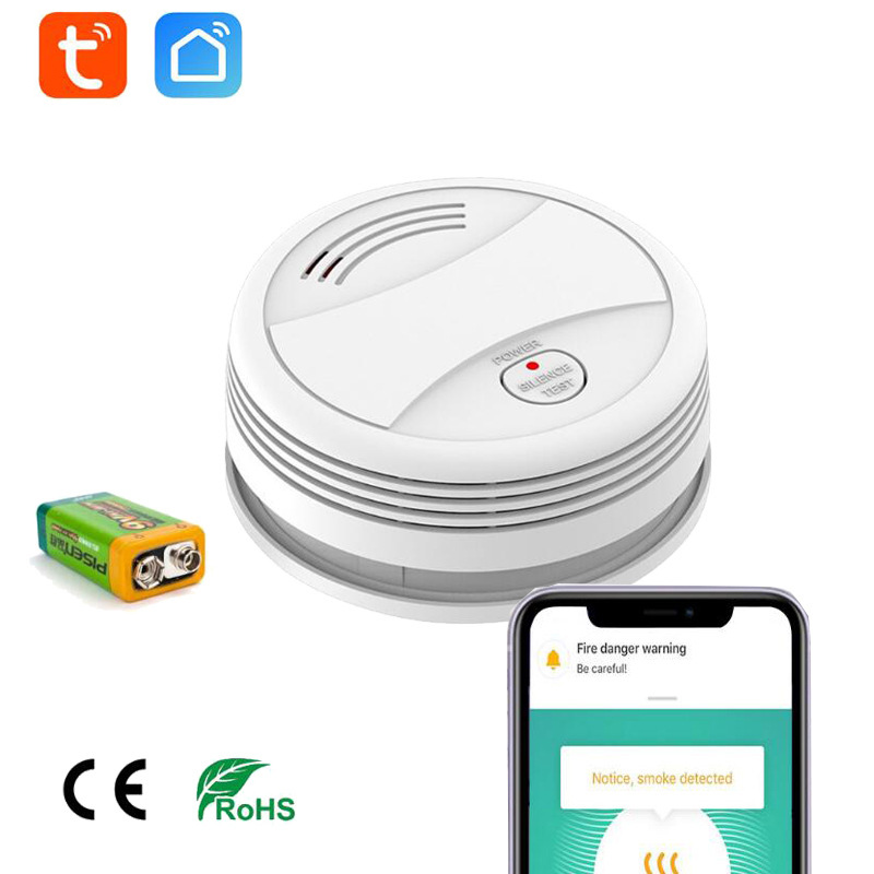 Remote Control Tuya Intelligen - Smart Smoke Detector Wifi 评论和价格